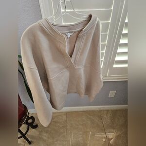 Banana Republic Beige Pullover Sweatshirt Size Large